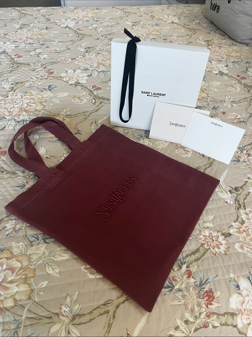 Saint Laurent Fleece Tote Bag